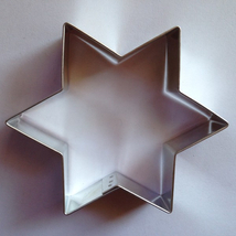 Csillag sütikiszúró forma 6 ágú 9,4 x 9,3 cm