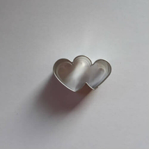 Kis dupla szív kiszúró, mézeskalács figura 3,5 cm