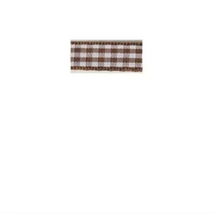 Sötét barna kockás textil szalag 9,5 mm