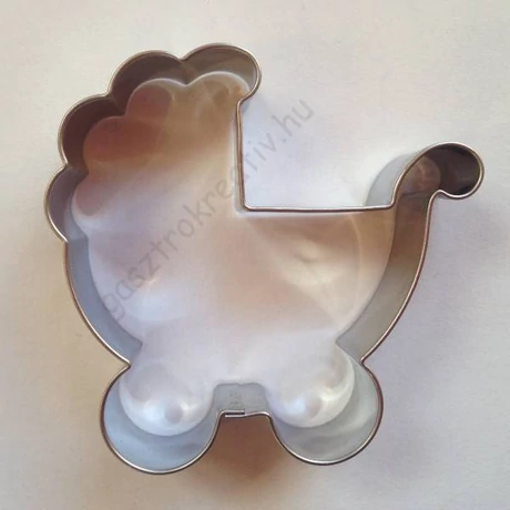 Babakocsi kiszúró mézeskalács forma babáknak 6,1 x 6,2 cm