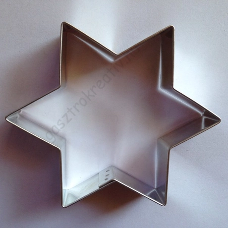 Csillag sütikiszúró forma 6 ágú 9,4 x 9,3 cm