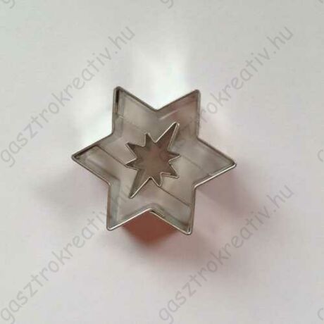 Linzer kiszúró csillag sarkcsillag középpel 4,5 cm - linzer felső