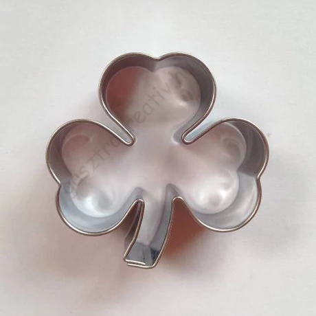 Lóhere kiszúró forma 3 levelű masszív fém sütemény kiszúró 4,5 cm