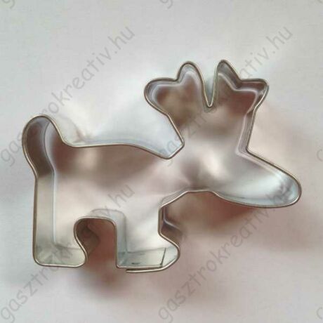 Rénszarvas kiszúró cuki fém karácsonyi forma 5,2 x 6,7 cm