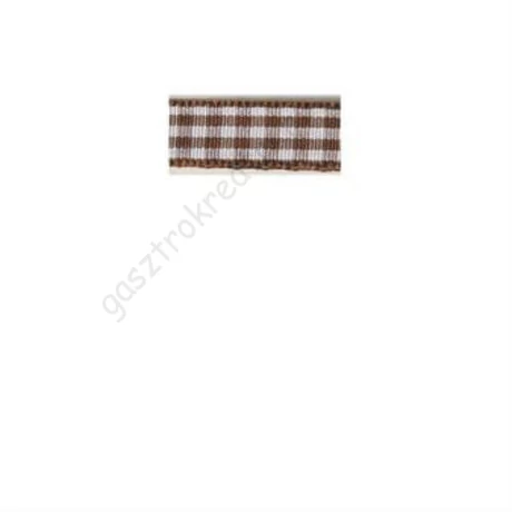 Sötét barna kockás textil szalag 9,5 mm