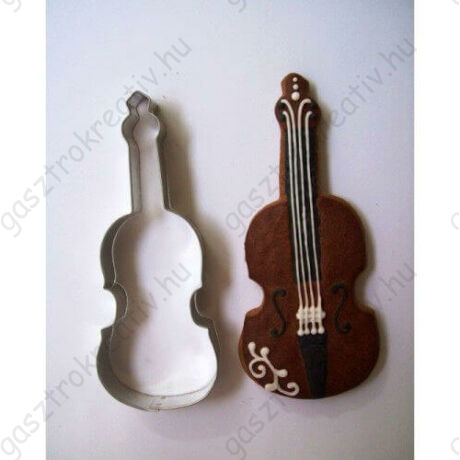 Hegedű sütikiszúró forma 6 cm zenekedvelőknek