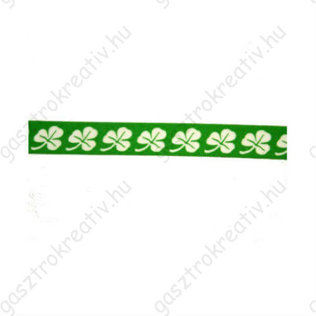 Zöld fehér lóherés öntapadós papír dekortapasz, washi tape 15 mm x 10 m