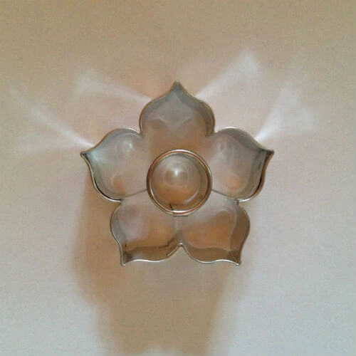Kör közepű rózsa linzer kiszúró forma 4,4 cm - linzer felső